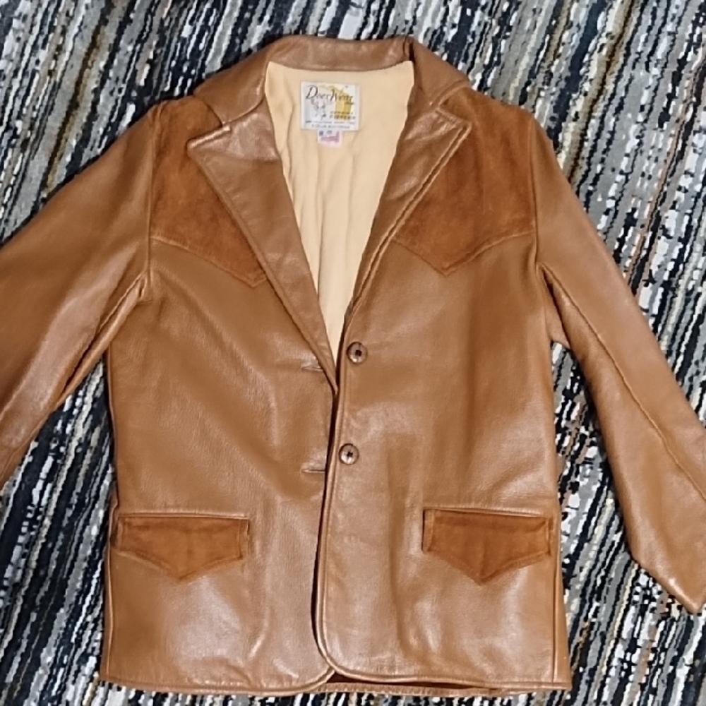 Brown Leather Blazer